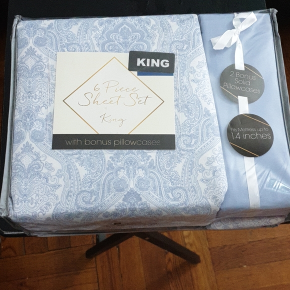 Other - King sheet set blue and white